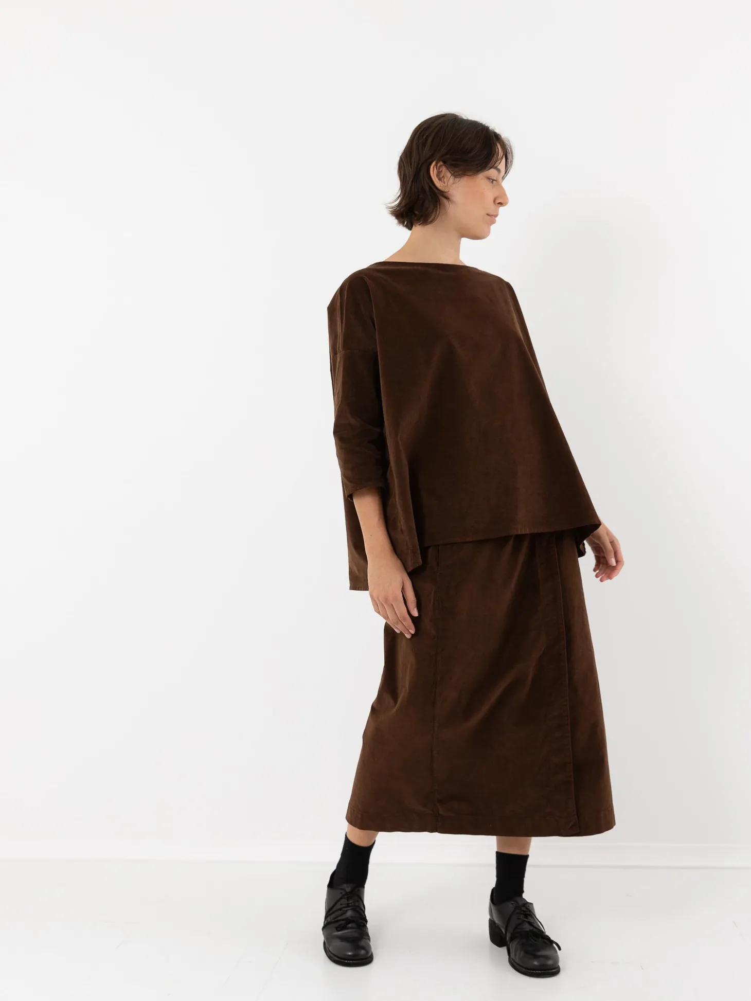 Album Di Famiglia Velvet Wrap Skirt