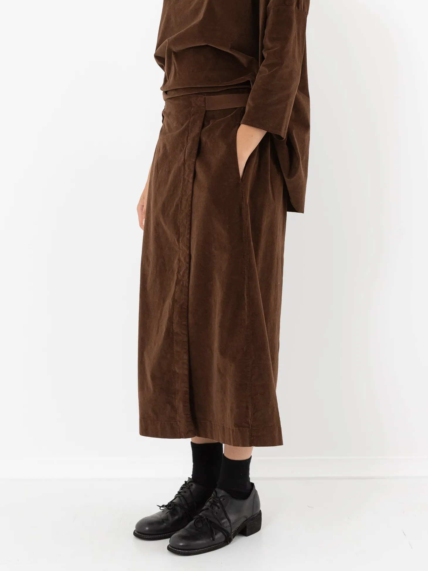 Album Di Famiglia Velvet Wrap Skirt