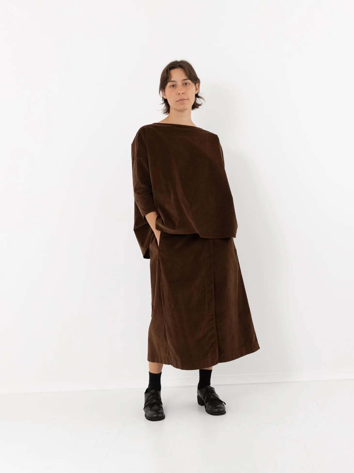 Album Di Famiglia Velvet Wrap Skirt