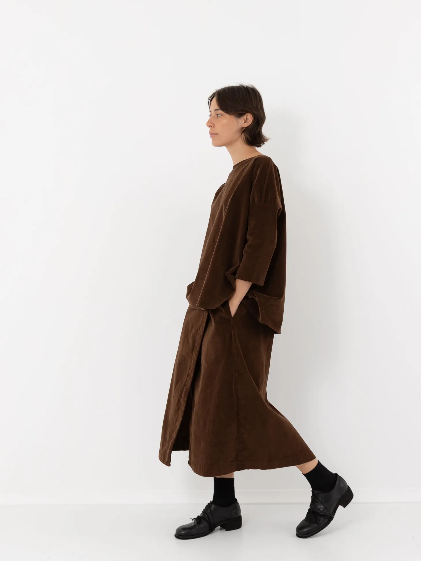 Album Di Famiglia Velvet Wrap Skirt