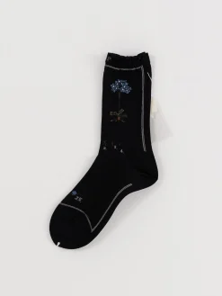 Antipast Botanical Flower Socks in Black