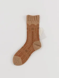 Antipast Lace Fun Socks in Beige
