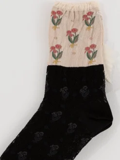 Antipast Lily of the Valley Socks in Black