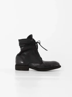 Guidi Front Tie/Back Zip Boot 995BZ, Black