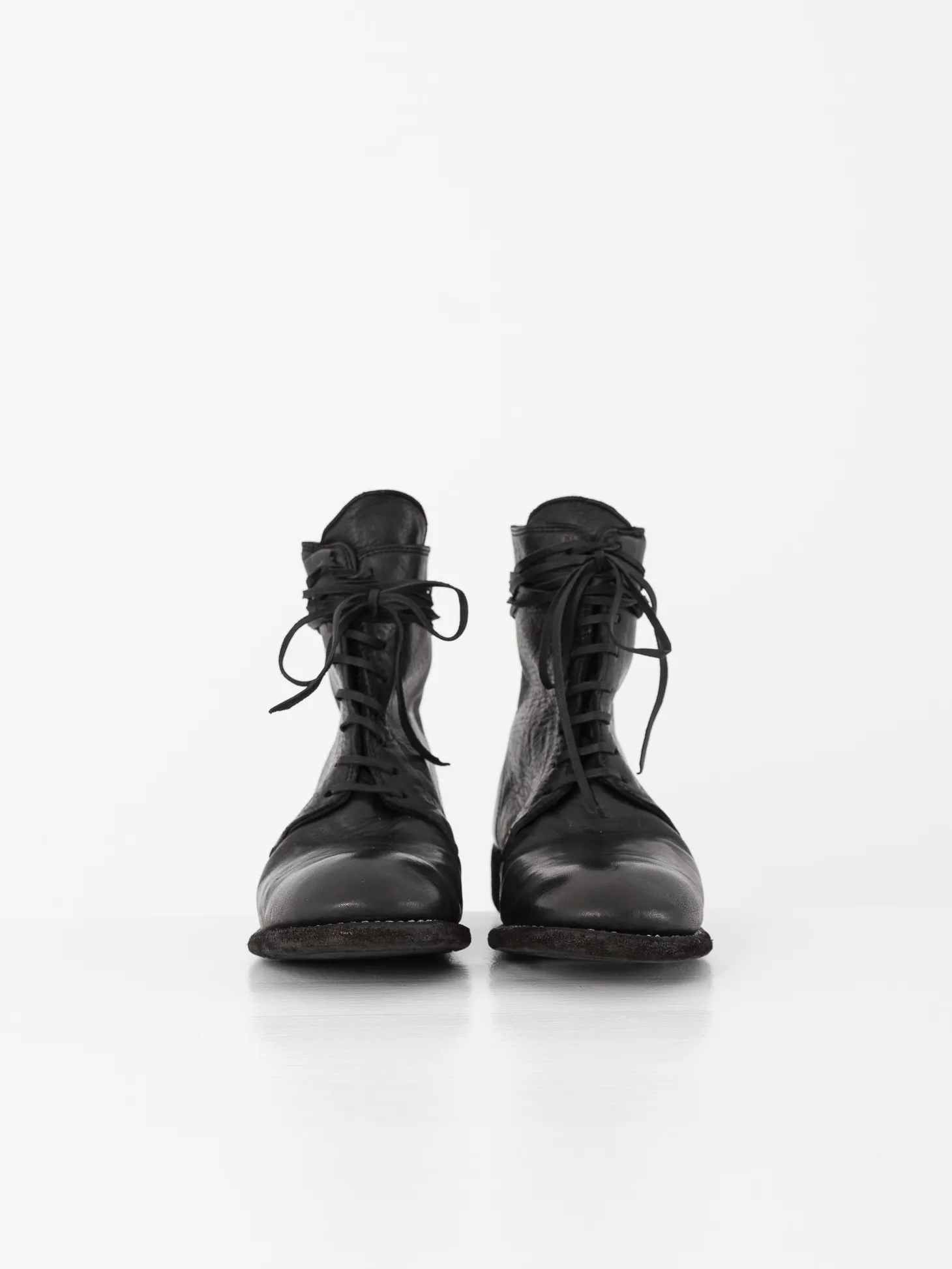 Guidi Front Tie/Back Zip Boot 995BZ, Black