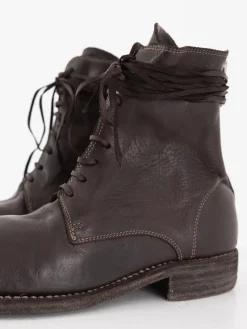 Guidi Front Tie/Back Zip Boot 995BZ, Dark Brown