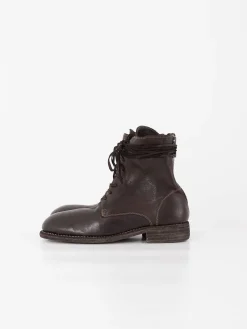 Guidi Front Tie/Back Zip Boot 995BZ, Dark Brown