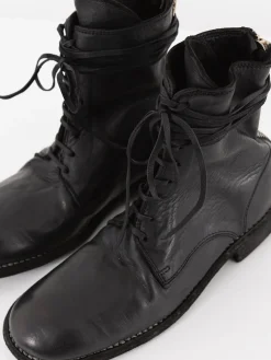 Guidi Front Tie/Back Zip Boot 995BZ, Black