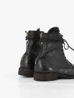 Guidi Front Tie/Back Zip Boot 995BZ, Black