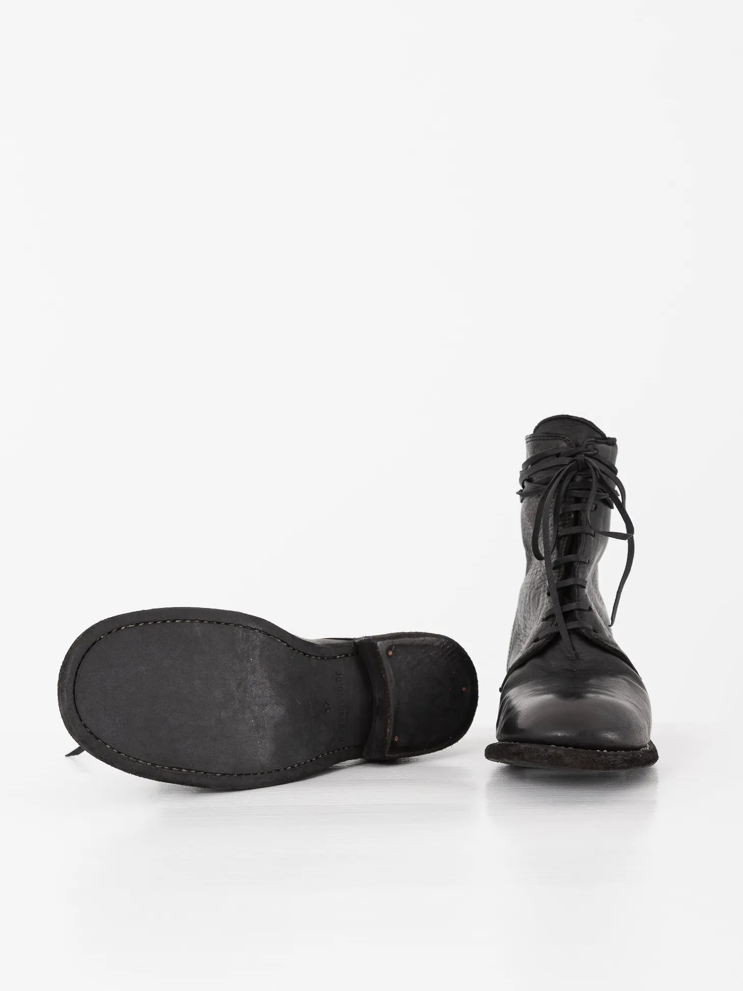 Guidi Front Tie/Back Zip Boot 995BZ, Black