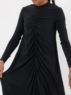 Hazel Brown Double Ruched Dress