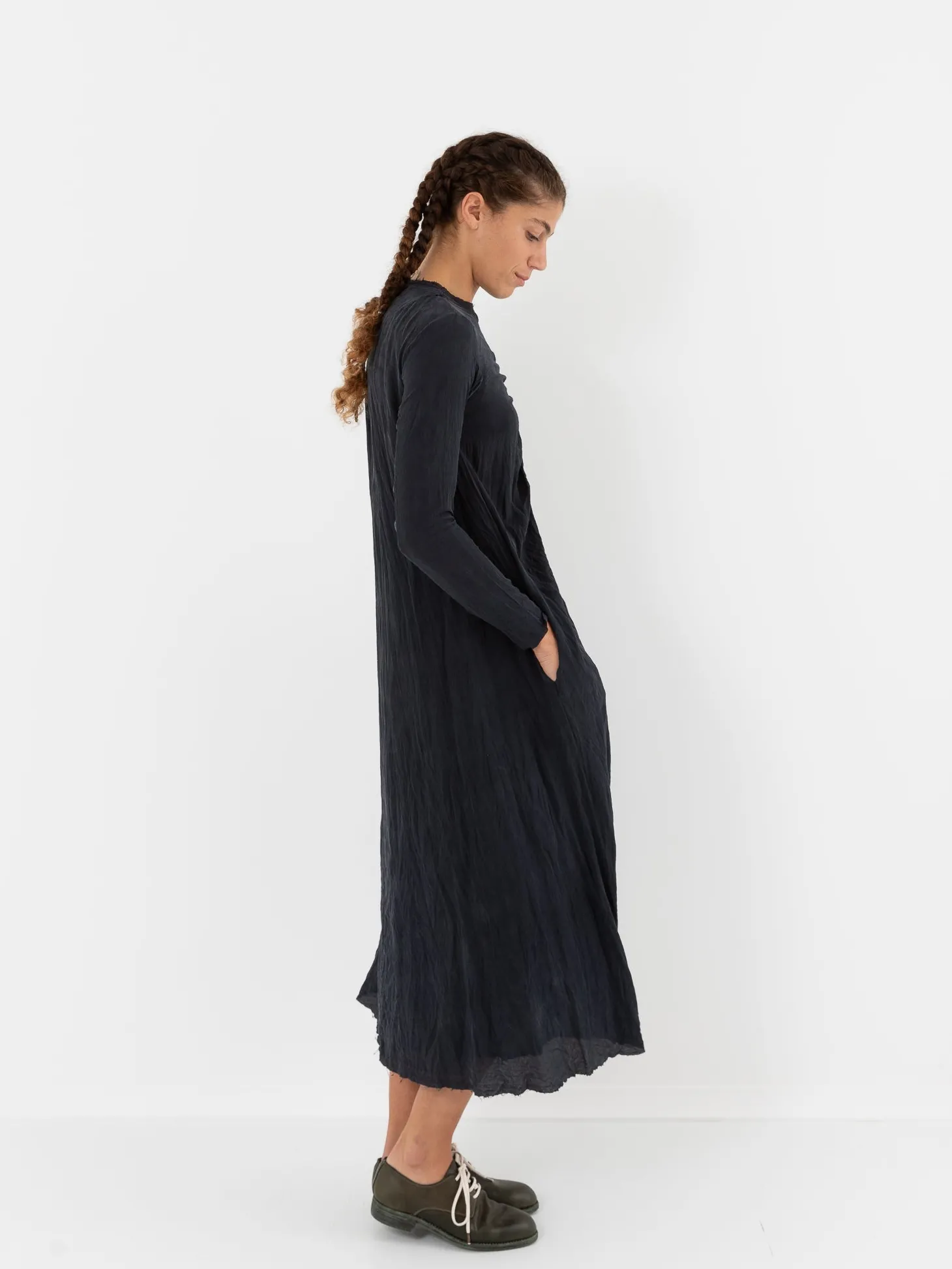 Hazel Brown Double Ruched Dress