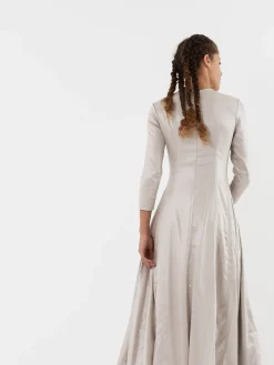 Hazel Brown Felled Seam Dress