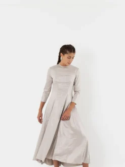 Hazel Brown Felled Seam Dress