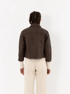 Hazel Brown Little Leather Jacket