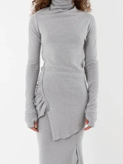 Marc LeBihan High Neck Knit Top