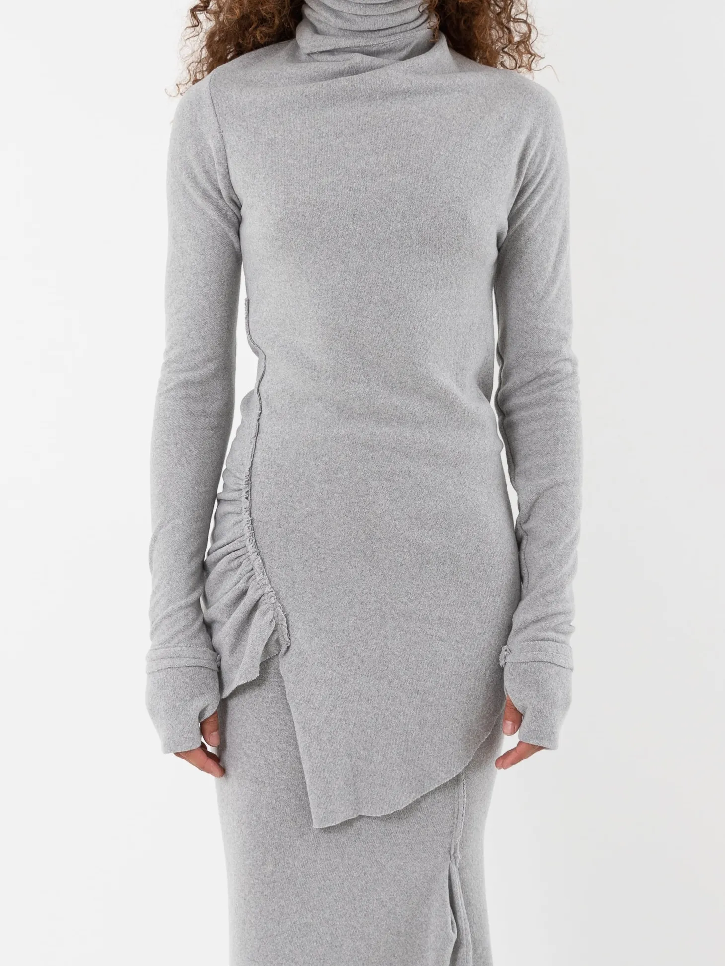 Marc LeBihan High Neck Knit Top
