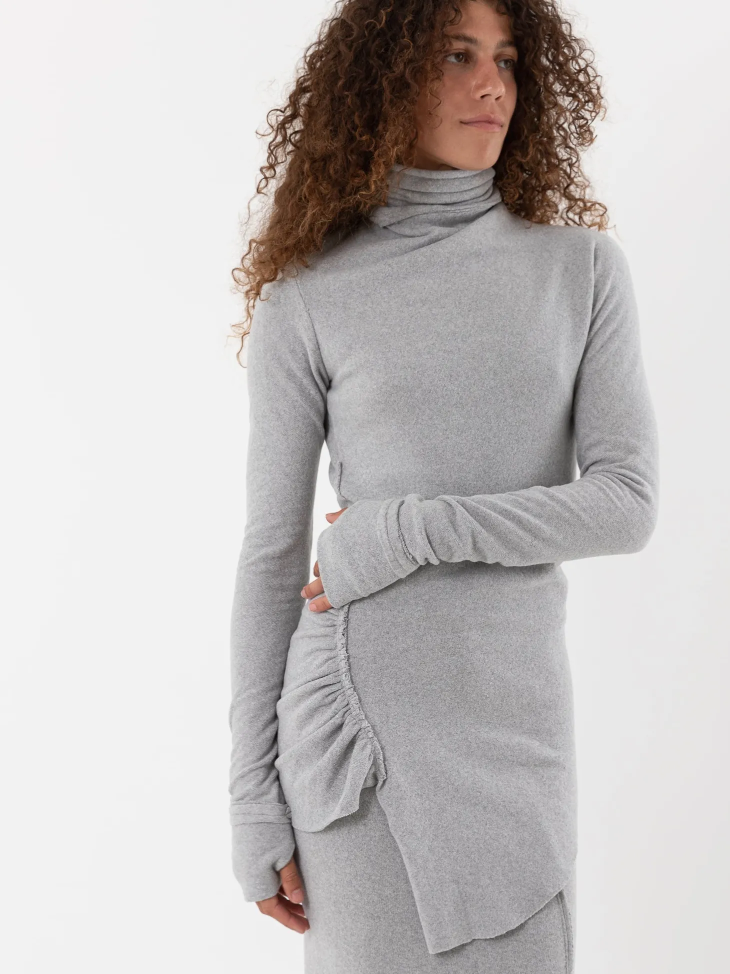 Marc LeBihan High Neck Knit Top