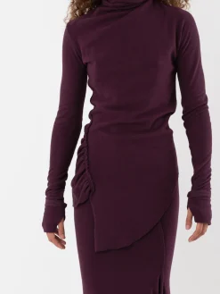 Marc LeBihan High Neck Knit Top