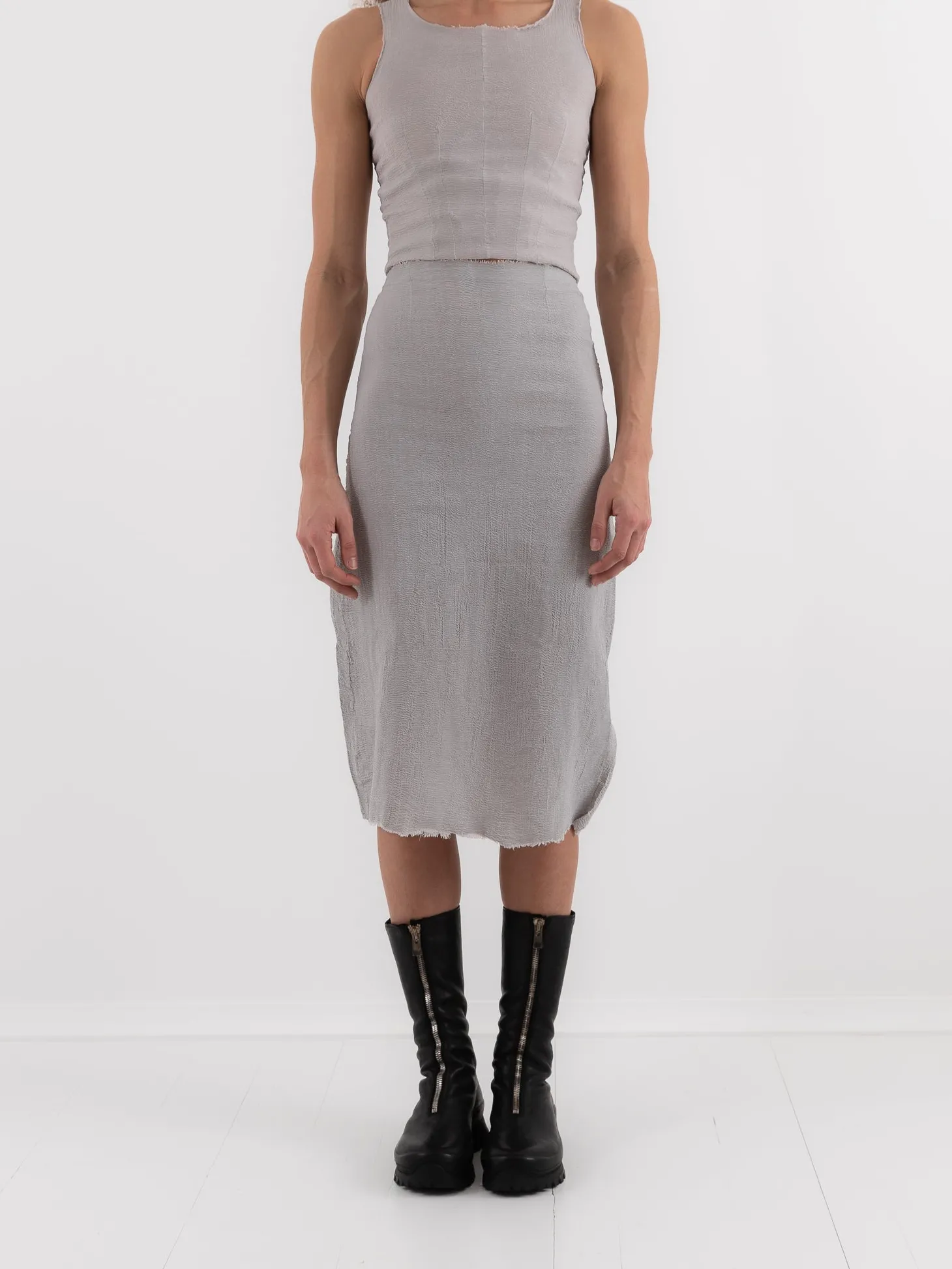 Marc LeBihan Stretch Silk Skirt