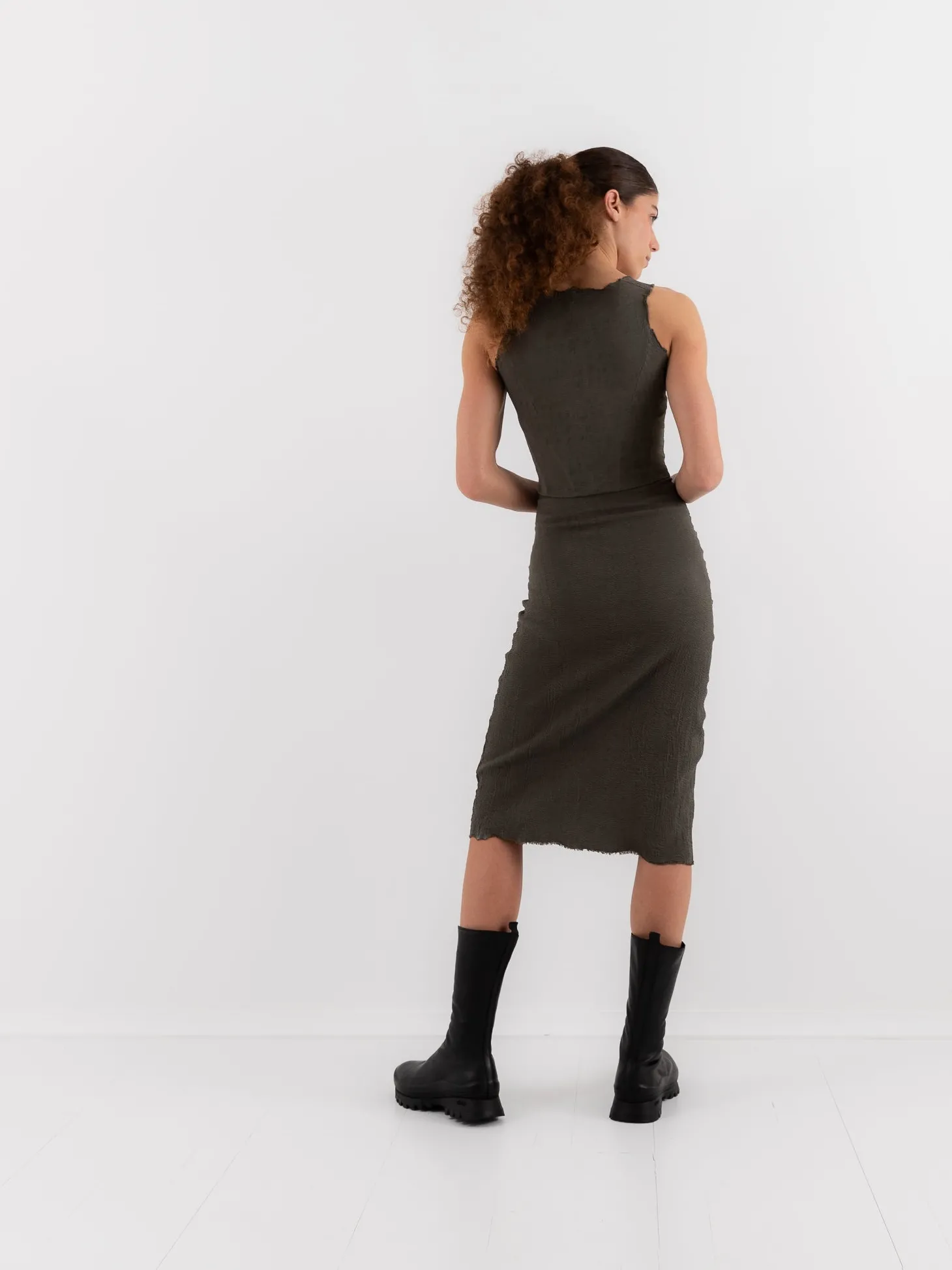 Marc LeBihan Stretch Silk Skirt