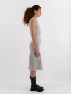 Marc LeBihan Stretch Silk Skirt