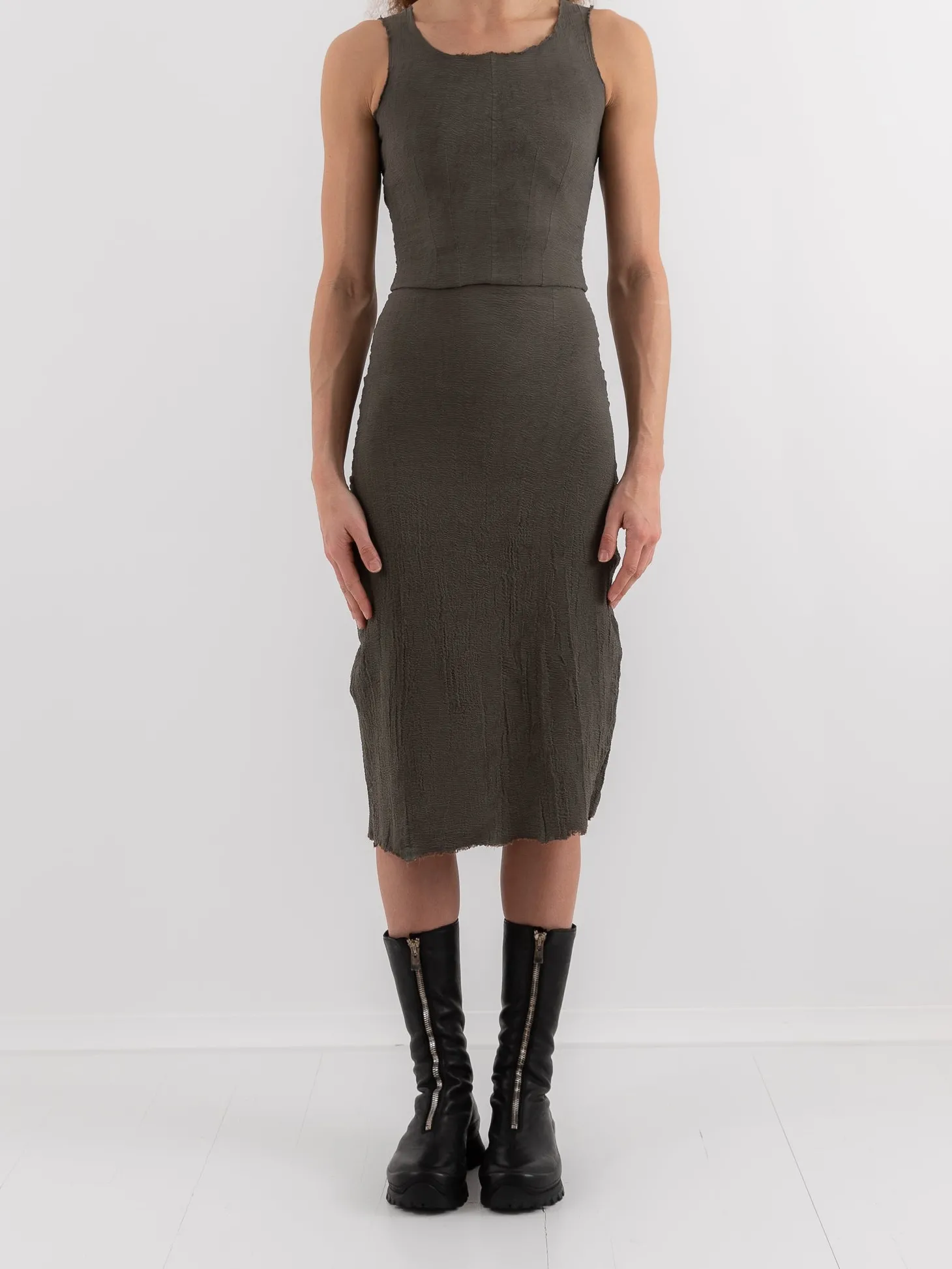 Marc LeBihan Stretch Silk Skirt