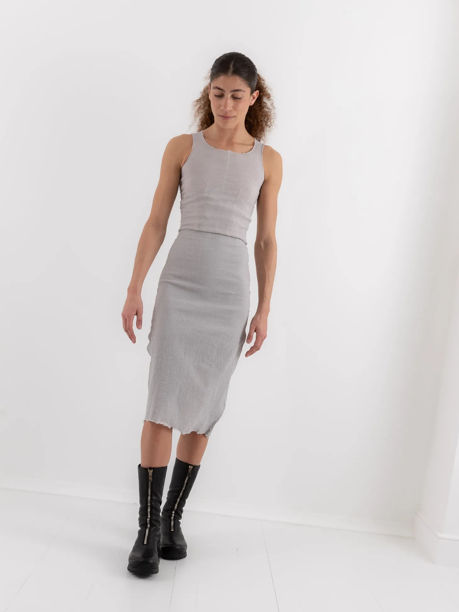 Marc LeBihan Stretch Silk Skirt