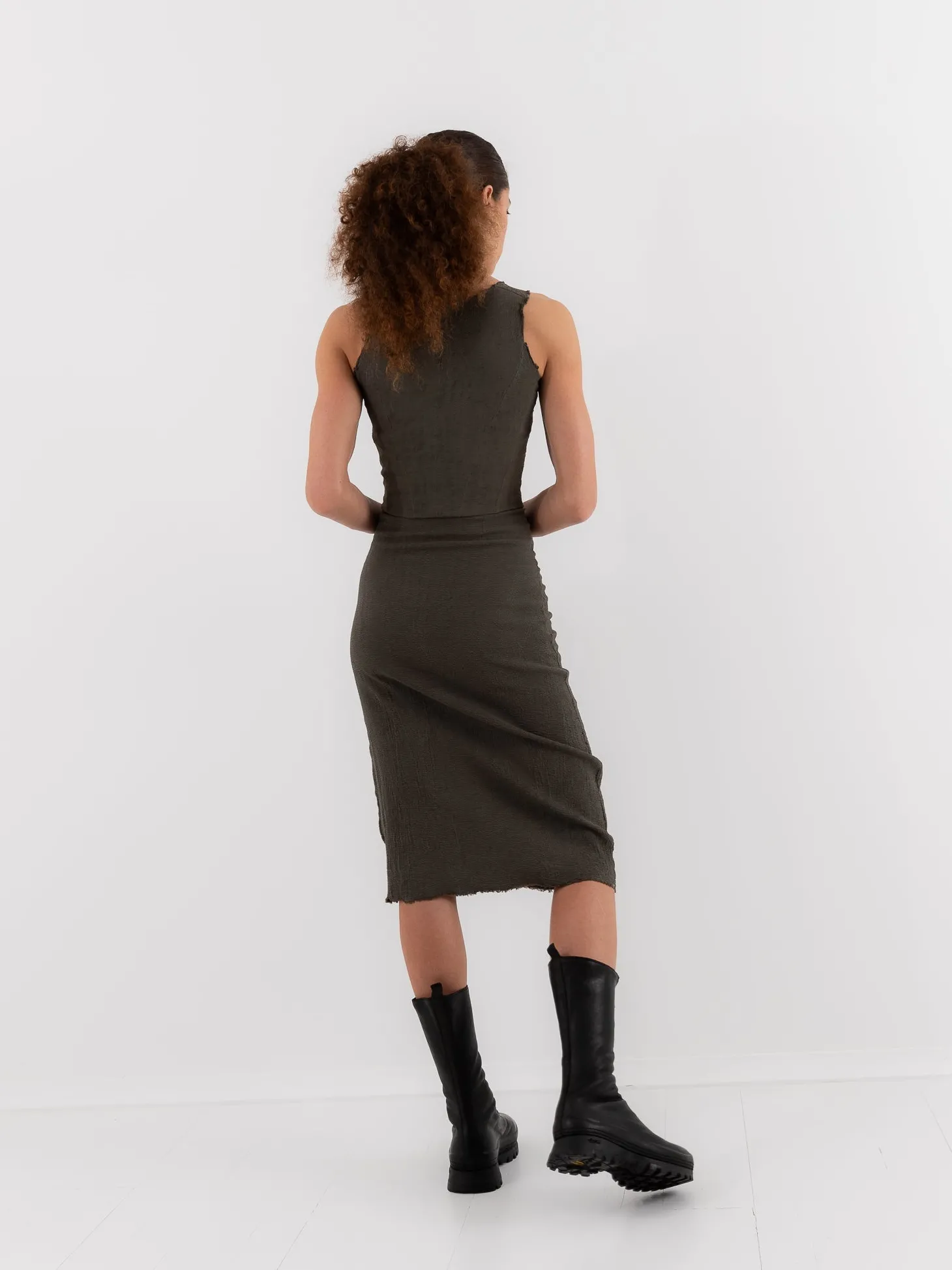 Marc LeBihan Stretch Silk Skirt