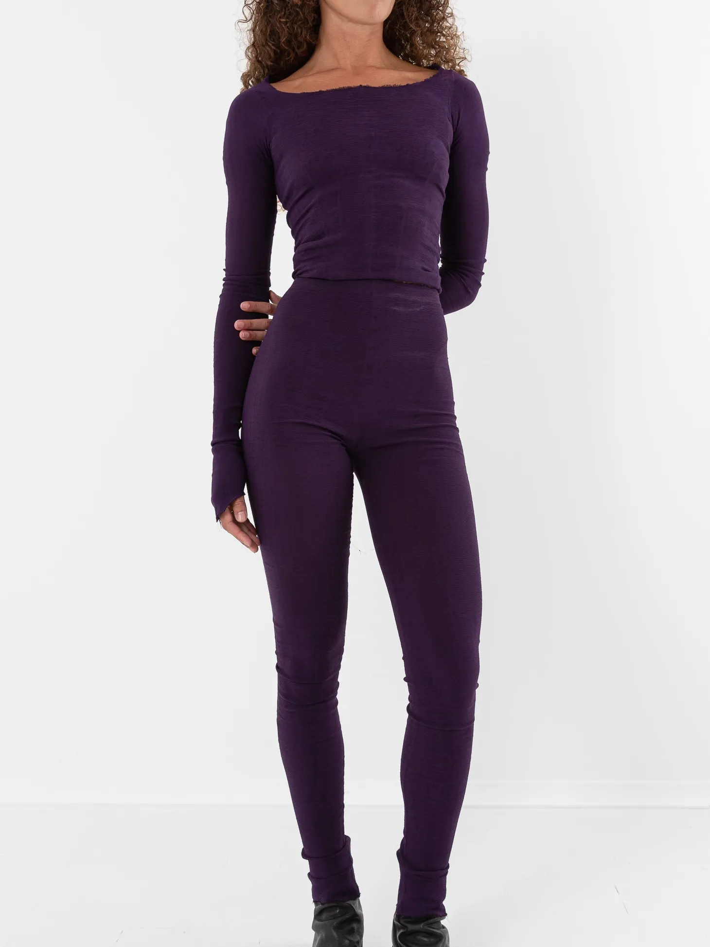 Marc LeBihan Stretch Silk Leggings